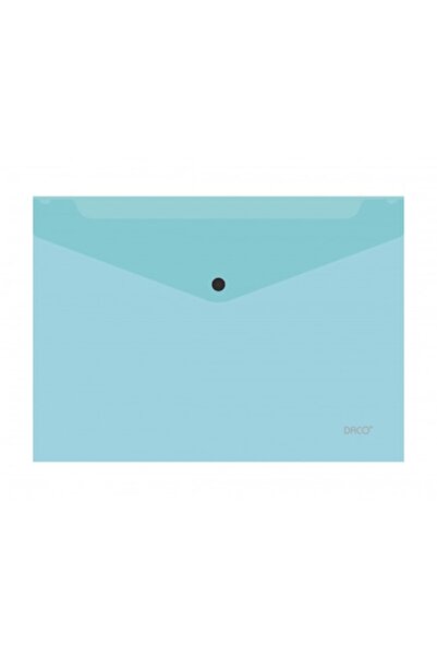 Daco Set of 12 A4 plastic envelope folders with clasp, pastel blue,