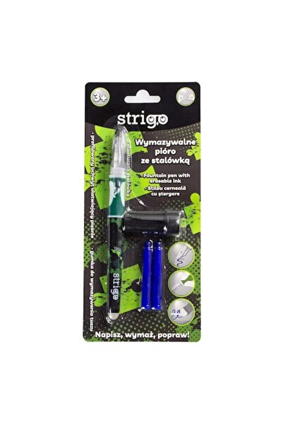Strigo stilou cu cerneală ștergătoare + 2 rezerve + dispozitiv de curățare, b...