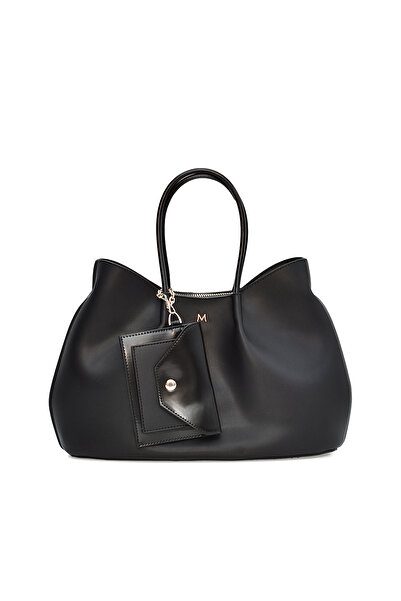 ELATAE Γυναικεία τσάντα ώμου Tote με κρεμαστό στολίδι πορτοφολιού ELA01995