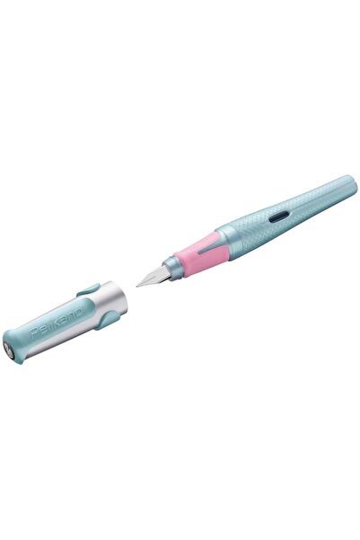 Pelikan Stilou Pelikano Magic Ocean, pentru dreptaci, 1 cartuș mare albastru, verde/roz