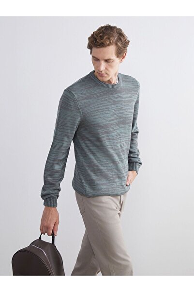 LC Waikiki LCWAIKIKI Classic Crew Neck Long Sleeve Patterned Men's Knitwear Sweater