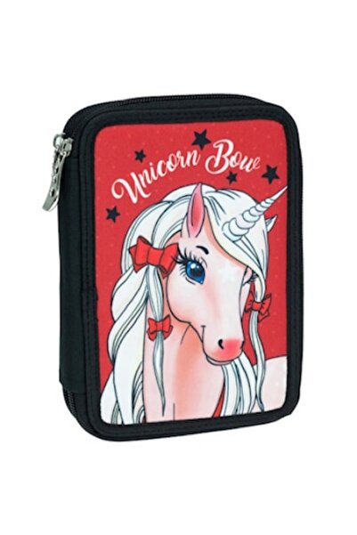 UNICORN equipped pencil case with 2 zippers