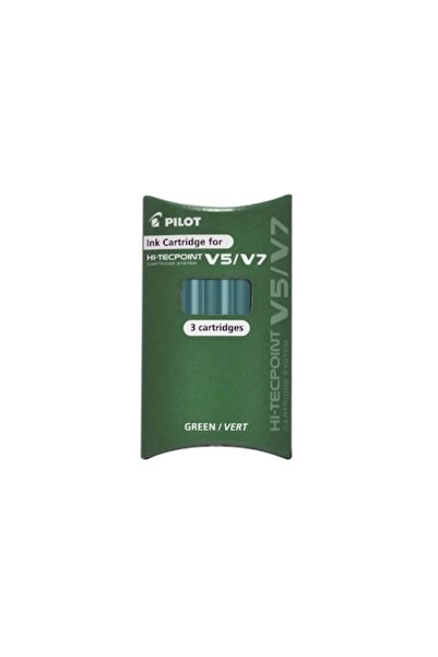 Pilot V5/V7 Hi-Tecpoint Refillable Roller Refills, 3 pcs/set, Green