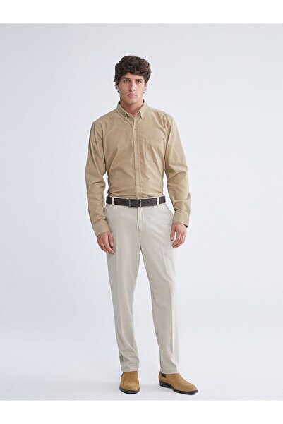 LC Waikiki LCWAIKIKI Classic Regular Fit Uzun Kollu Kadife Erkek Gömlek