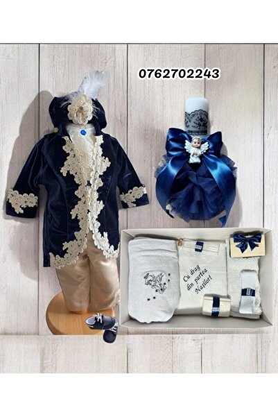 Botez Set baietel Fabian – bluemarin (catifea)