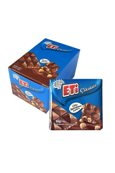 Eti Çikolata Fındıklı Kare 60 gr x 10 Adet