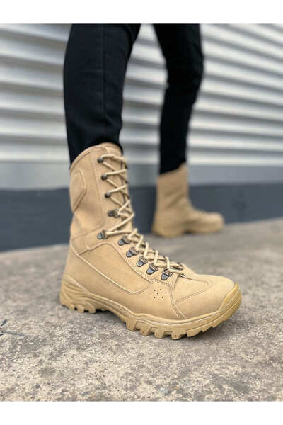 Baybonza حذاء عسكري رجالي JY999 برباط ونعل طبي يومي مصنوع من الجلد المدبوغ بل...