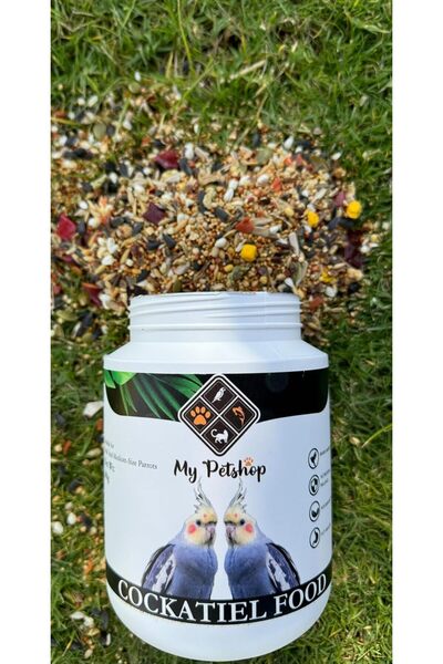 MyPetShop Premium Cockatiel Food, 600 g – Nutritious Blend with Sunflower Seeds, Millet, Nuts & Fr