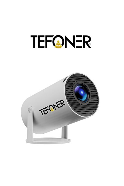 TEFONER Projector from Tivoner. Wi-Fi mobile projector. 360-degree rotating wireless projector.