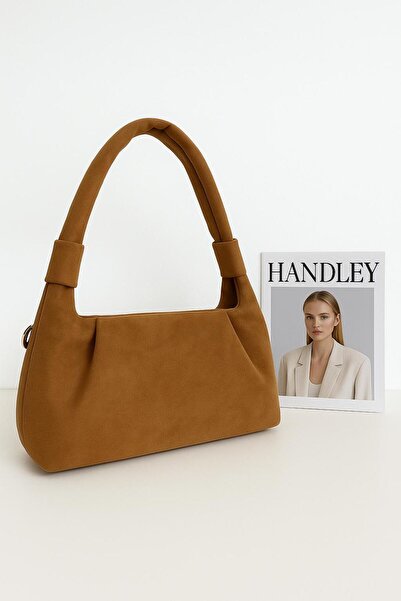 Handley Lüks Süet Omuz Çantası Düğüm Detaylı