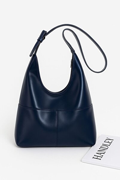 Handley Πολυτελής γυαλιστερή δερμάτινη τσάντα ώμου – Νέα σεζόν