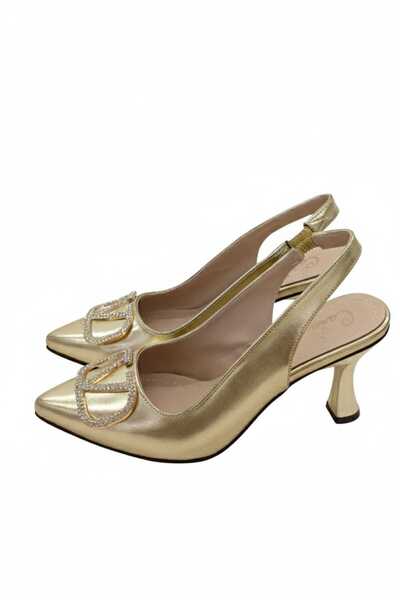 Caramela shoes Luxury heels with a 7cm high brooch