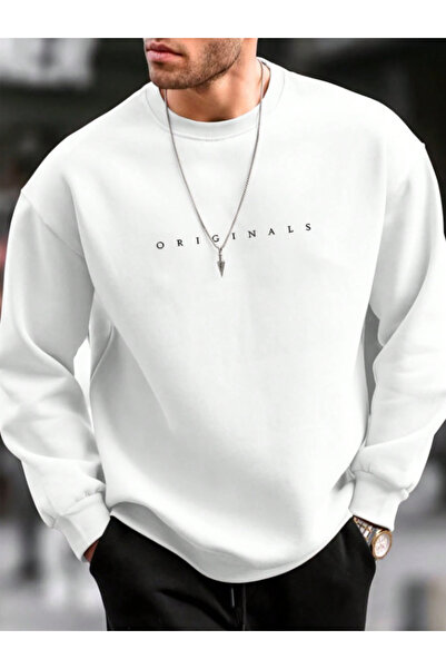 MOONBULL Чоловічий зимовий світшот з капюшоном та оригінальним принтом