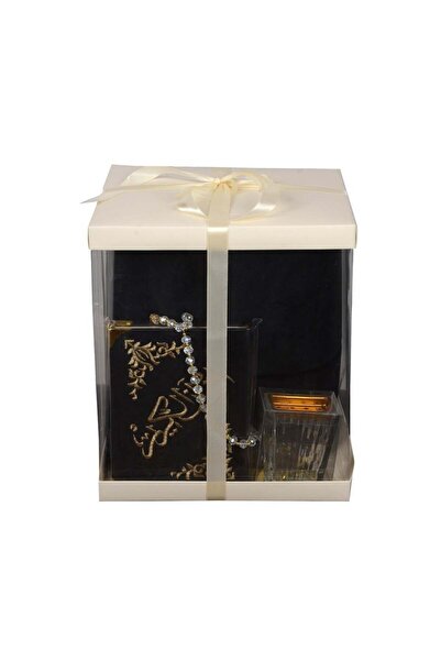 BARQUED 5-piece Women's Prayer Set: Padded Prayer Rug, Prayer Cover, Incense Burner, Beads, Quran