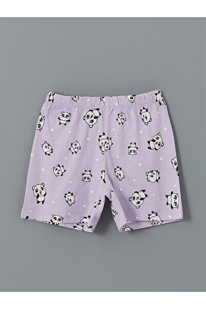 LC Waikiki Pantaloni scurți de pijama pentru fete, cu imprimeu și talie elast...