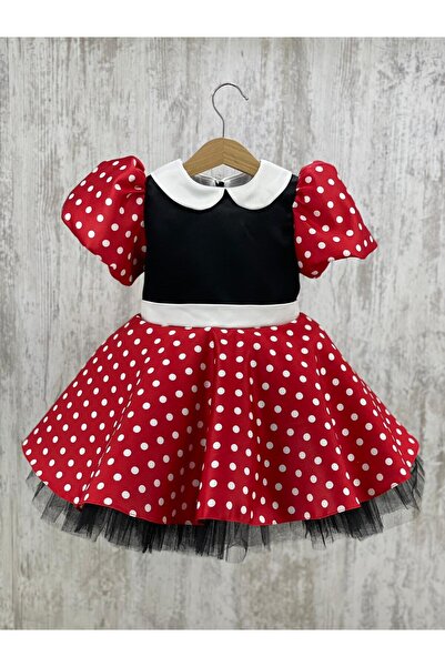 Star Kids Girls' Polka Dot Mini Mous Dress, Girls' Mini Mousetan Inspired Dress