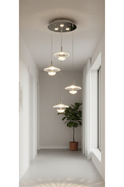 Avize BELİNAY 4 LÜ YUVARLAK 3 RENKLİ KUMANDALI