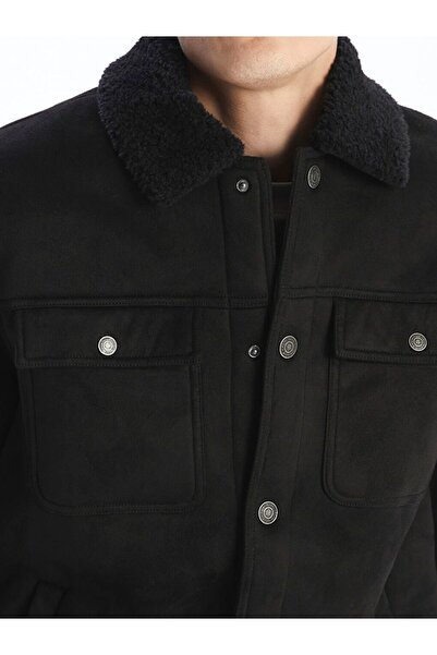 LC Waikiki Xside Standard Fit Shirt Collar Suede Men's Coat