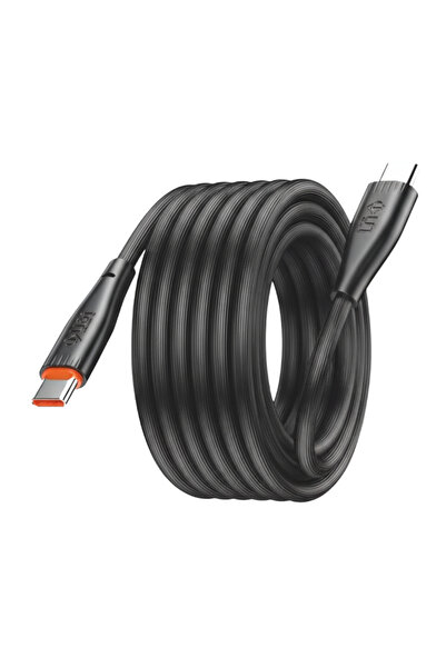 U & I Born To Win كابل USB-C إلى USB-C بقوة 120 واط من U&i (أسود) وكابل مزامن...