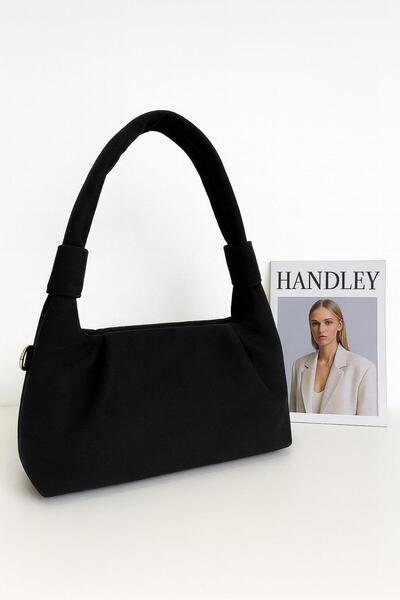 Handley Geantă de umăr de lux din piele intoarsa cu detaliu de nod