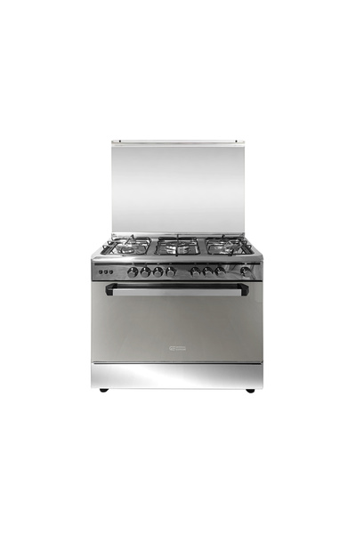 General Supreme GS9650FS 90x60 cm 5-Burner Stainless Steel Gas Cooker with Grill