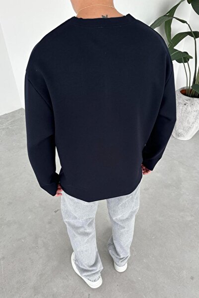 HAFKAGİYİM Μπλουζάκι με μακρύ μανίκι σε μπλε ναυτικό χρώμα Premium Basic