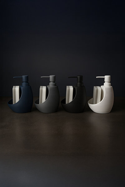 Vadi Modern Süngerlikli Pompalı Sıvı Sabunluk – Oval Tasarımlı Mutfak Deterja...