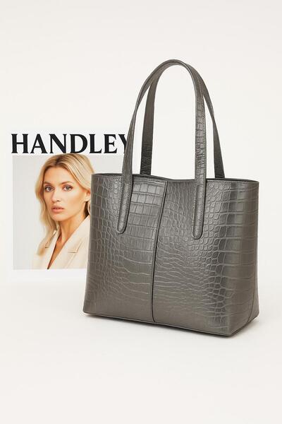 Handley Τσάντα ώμου με λεπτομέρεια από δέρμα κροκόδειλου