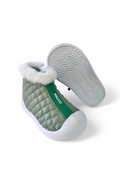 macco shoes Tüylü Bebek Çocuk Kışlık Fermuarlı Bot