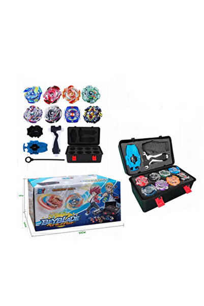 Other مجموعة معركة بي بليد بيرست BY556C - 8 قمم دوارة و4 قاذفات مع حقيبة تخزي...