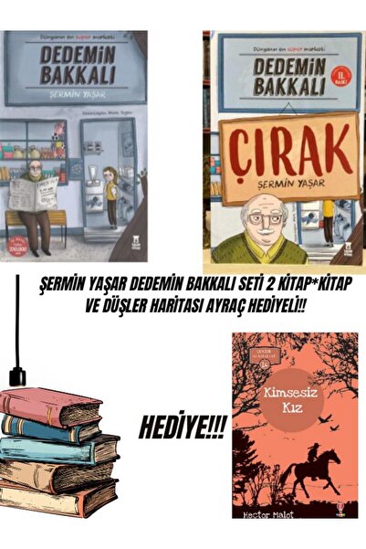 Karma Kitaplar ŞERMİN YAŞAR DEDEMİN BAKKALI SETİ*KİTAP AYRACI VE HİKAYE KİTAB...