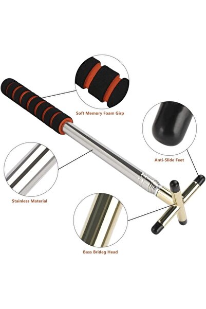 YALLA HomeGym Retractable Billiards Cue Stick Bridge with Replaceable Brass Bridge Head