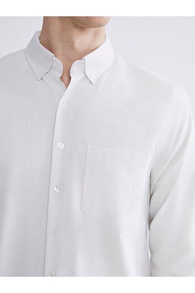 LC Waikiki Cămașă Dobby pentru bărbați cu mânecă lungă LCWAIKIKI Classic Regular Fit