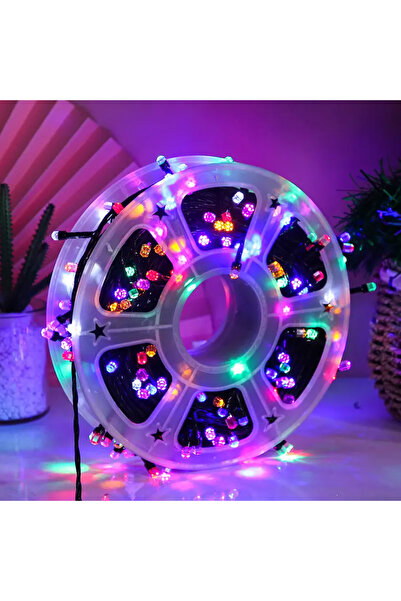 instalatie de Craciun, tip rola 50M, 240 leduri rotunde, led-uri diamant, 8 J...