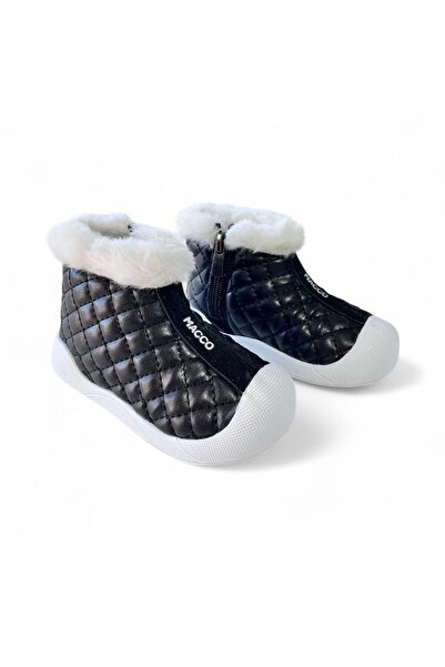 macco shoes Tüylü Bebek Çocuk Kışlık Fermuarlı Bot