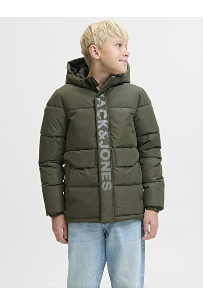 Jack & Jones Boy's Green Jcospeed Puffer Sn Jnr Coat 12246122-Duffelbag