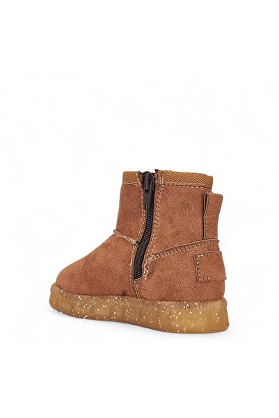 Tuğba Ortopedi 140 Kız Bebek Taba Süet İçi Tüylü Işıklı Bot