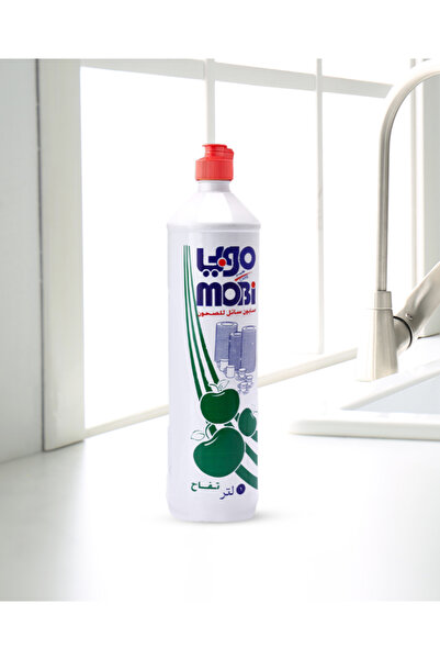 MOBI Mobi Apple Scented Dishwashing Liquid Soap, 1 Liter, 12 Pieces