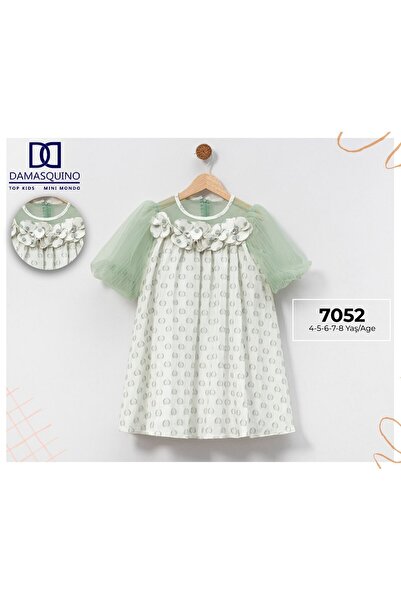 Top Kids Dew Flower Dress - Delicate embroidery and tulle sleeves
