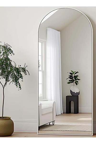 Taimi Large Mirror With Elegant Design160x50cm-full Length Mirror With Silver Metal Frame And Back Stand