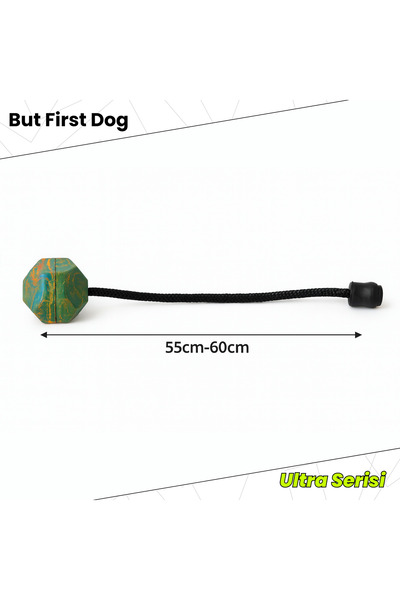 But First Dog Köpek Oyuncağı 6cm Sekizgen Kauçuk Stoperli Top – Ultra Series