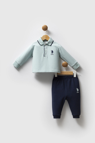 U.S. Polo Assn. U.S. Polo Assn. Boy's 2-Piece Set - Water Green
