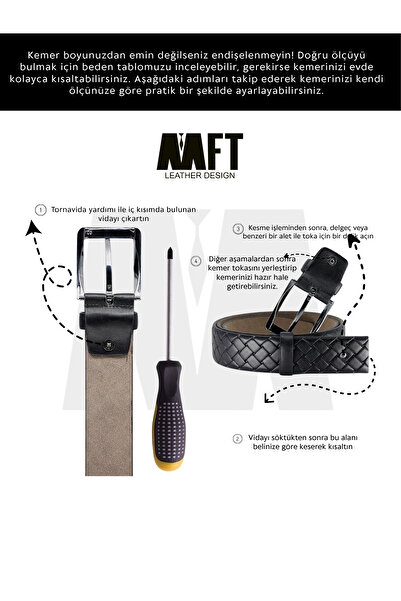 MFT Leather Design Γνήσιο δέρμα Ανδρική Πλεκτή Ελαστική Ζώνη – 3,5cm, Λευκό | 9861