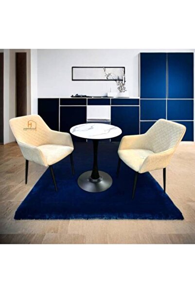 Al Saada Home Limited Quantity Tea Table Set - 2 Chairs - Beige