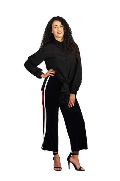 Generic Raw Orange Long Sleeve Shirt Black