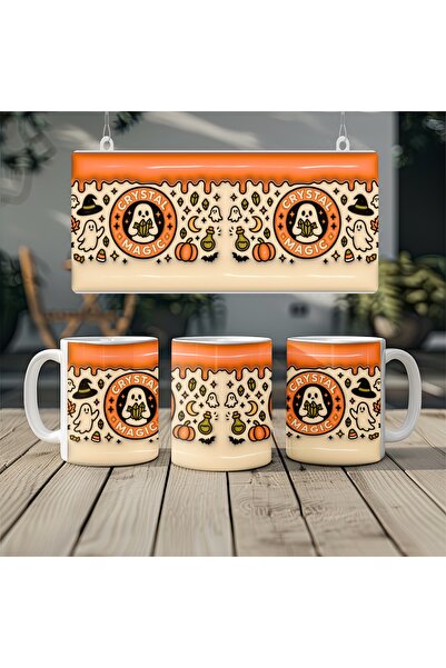 Beramussa Crystal Magic Halloween Mug - Crystal Magic Themed 3D Look Cup - No...