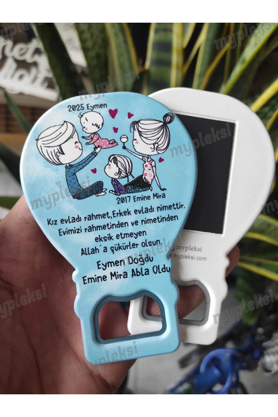 mypleksi İsme Özel Kız Bebek Açacak Magnet, Kız Bebek Magnetleri (10 ADET)