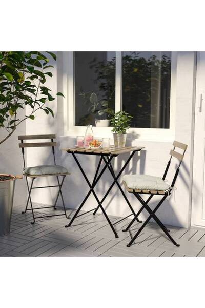 Al Saada Home Wooden Tea Table Set - 2 Chairs