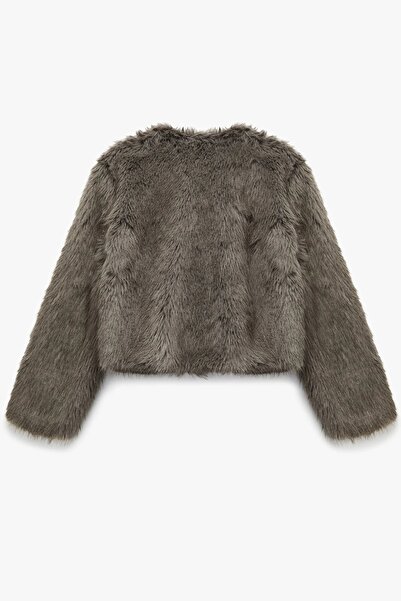 Koton Дамски X Sibil Çetinkaya - Дългоръкавен велосипеден палто с изкуствена кожа 6WAK20138EW