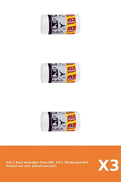 Fino Set 3 Saci menajeri HD, 10 l, 50 buc/pachet